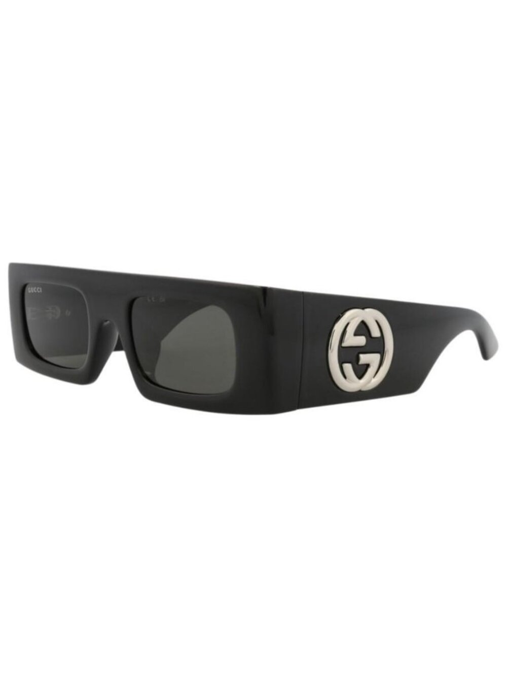 New Gucci Womens Shield/Wrap Black Black Grey Fashion Designer Sunglasses